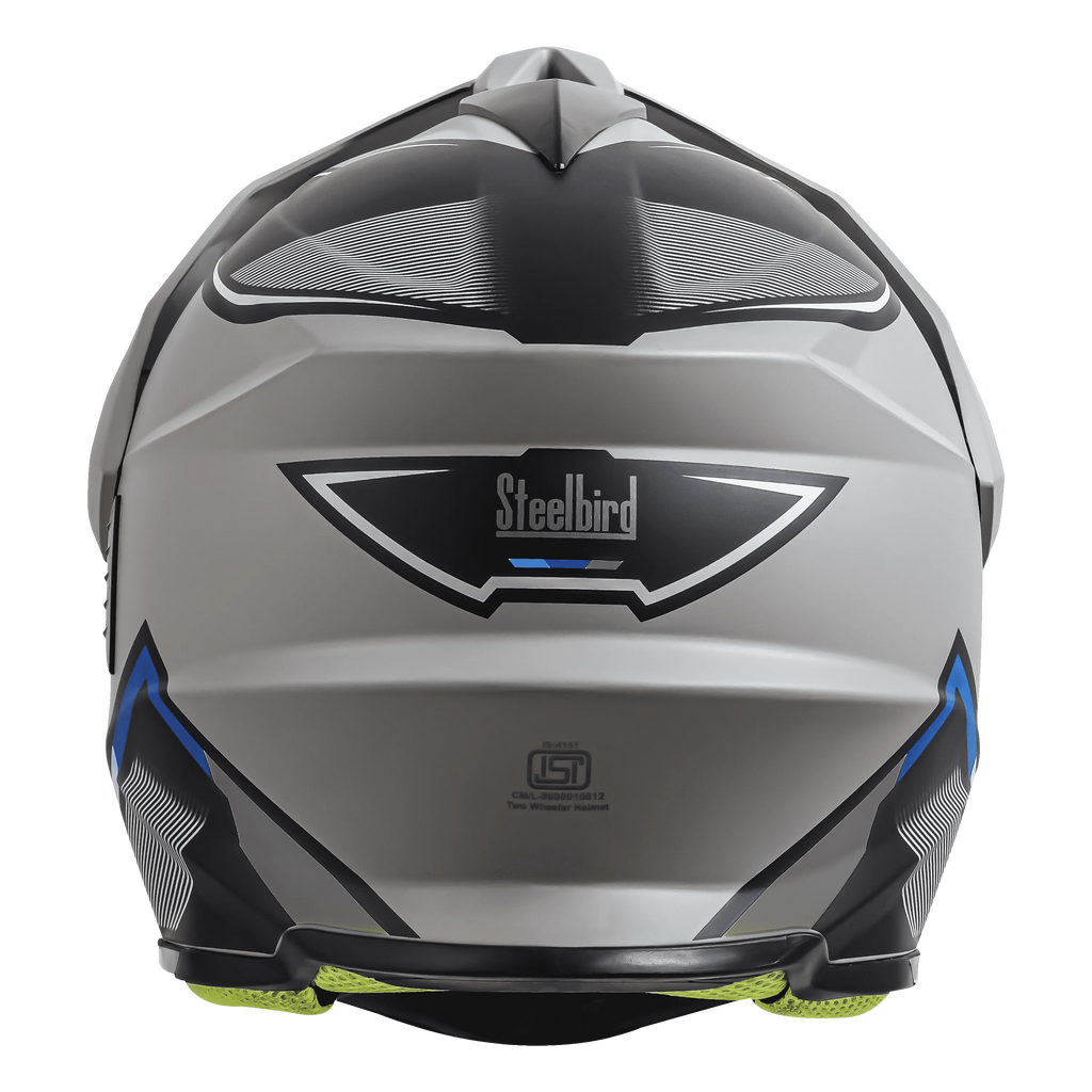 STEELBIRD Sbh 13 Racer Grey Gray Full Face Helmet