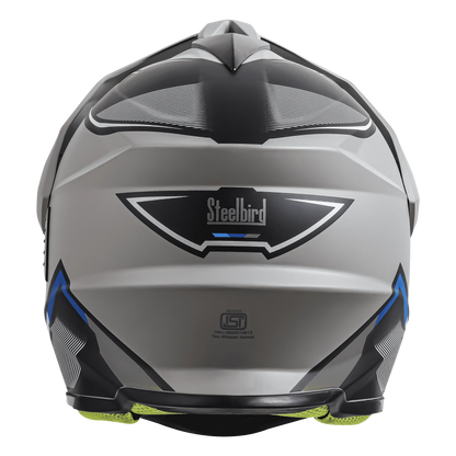 STEELBIRD Sbh 13 Racer Grey Gray Full Face Helmet