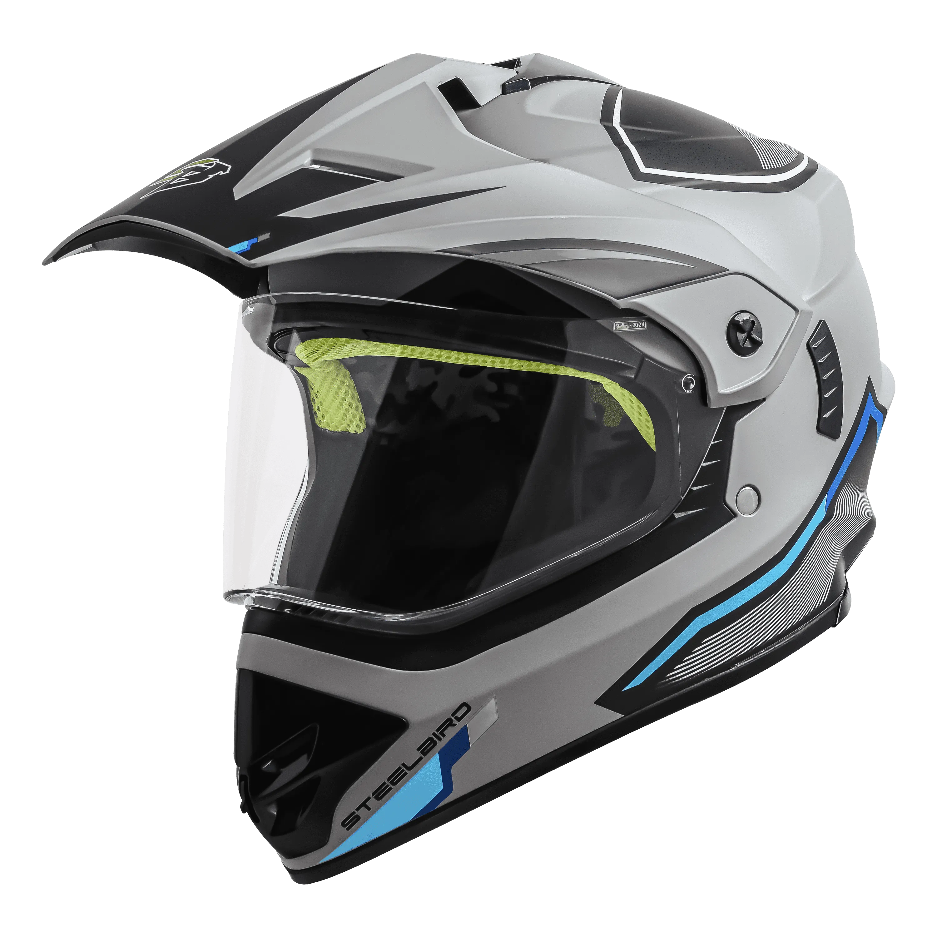 STEELBIRD Sbh 13 Racer Grey Gray Full Face Helmet
