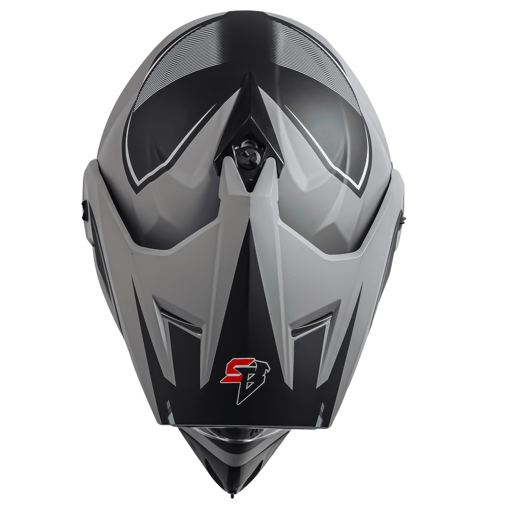 STEELBIRD Sbh 13 Racer Grey Gray Full Face Helmet