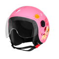 Steelbird Sbh 16 Let's go Dark Pink Red Half Face Helmet