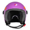 Steelbird Sbh 16 Let's Go Glossy Purple Red Half Face Helmet