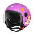 Steelbird Sbh 16 Let's Go Purple Red Half Face Helmet