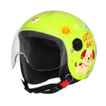 Steelbird Sbh 16 Let's Go Yellow Green Red Half Face Helmet