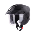 STEELBIRD Sbh 23 Ava Dashing Black P cap Half Face Helmet