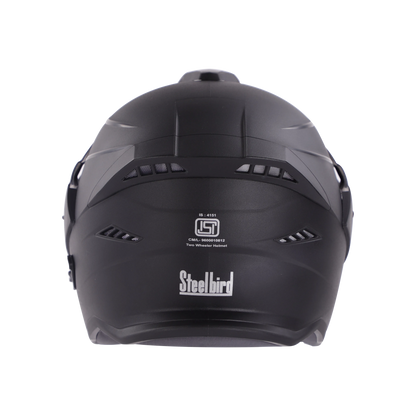 STEELBIRD Sbh 23 Ava Dashing Black P cap Half Face Helmet