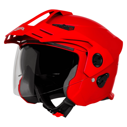Steelbird Sbh 23 Ava Dashing Cherry Red Half face Helmet