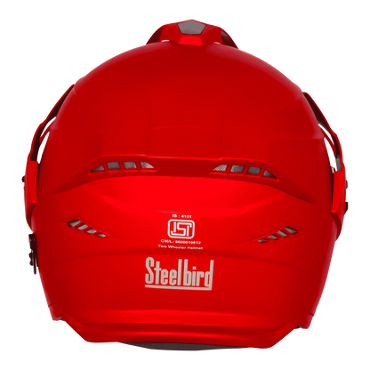 Steelbird Sbh 23 Ava Dashing Cherry Red Half face Helmet