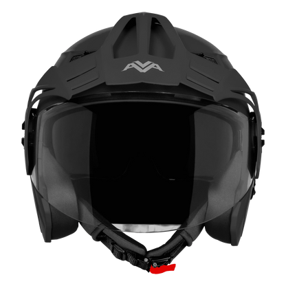 steelbird Sbh 23 Ava Dashing Honda Grey Half Face helmet