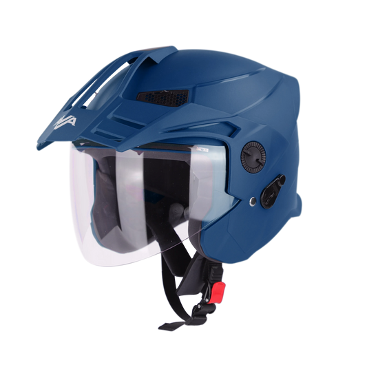 Steelbird SBH 23 AVA dashing JAZZ BLUE Half Face Helmet