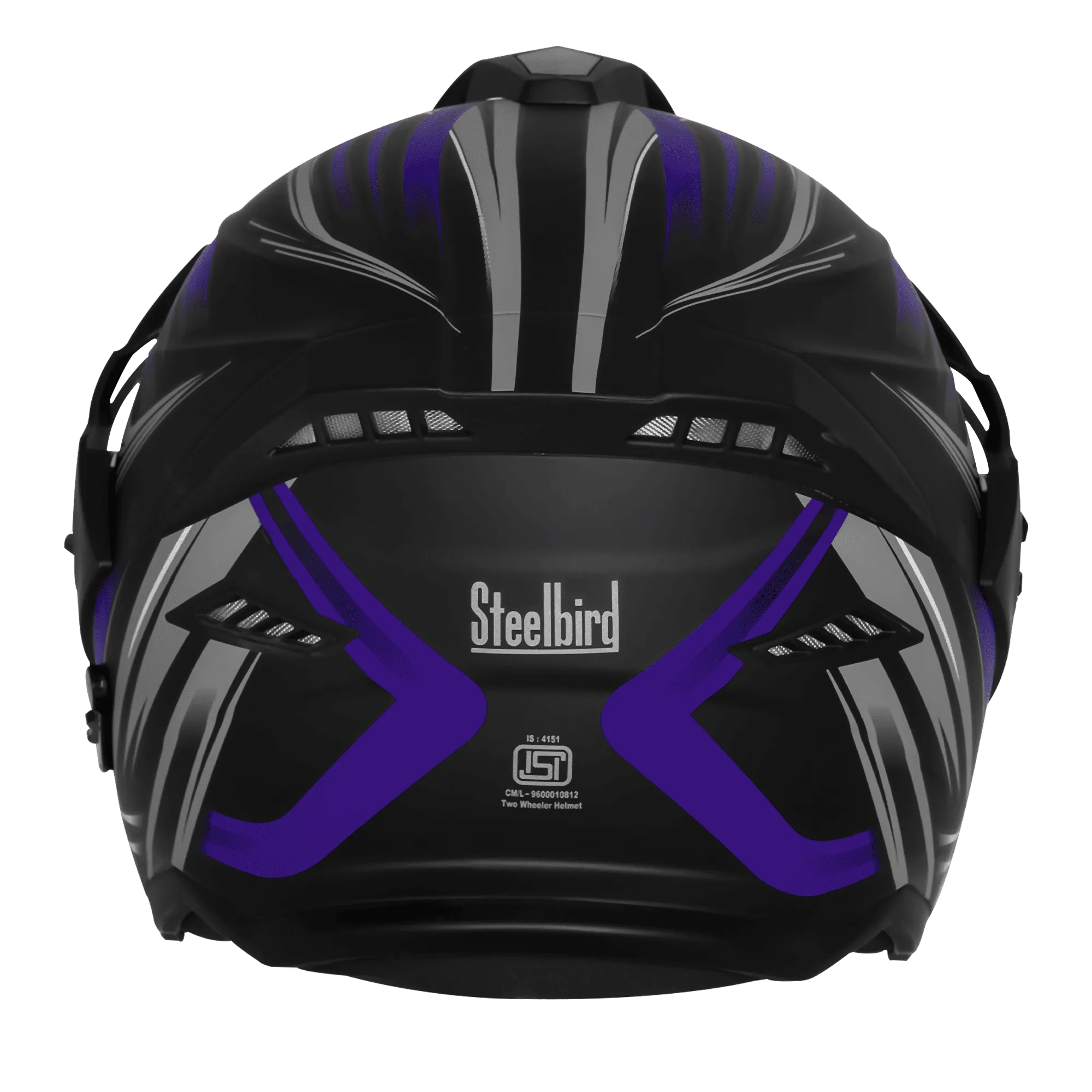 Steelbird Sbh 23 Ava Racer Black Blue Half Face Helmet