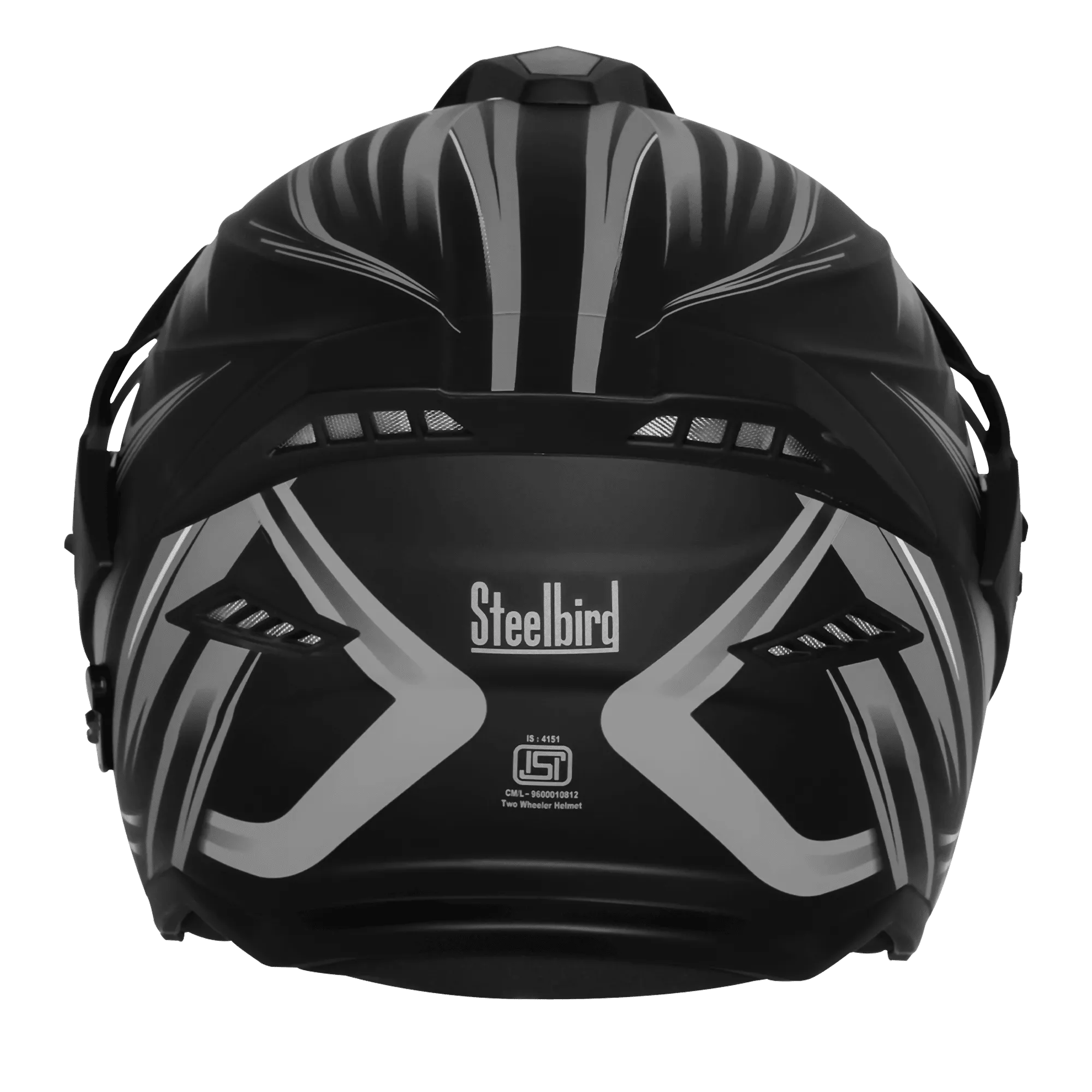 Steelbird Sbh 23 Ava Racer Black Gray Half Face Helmet
