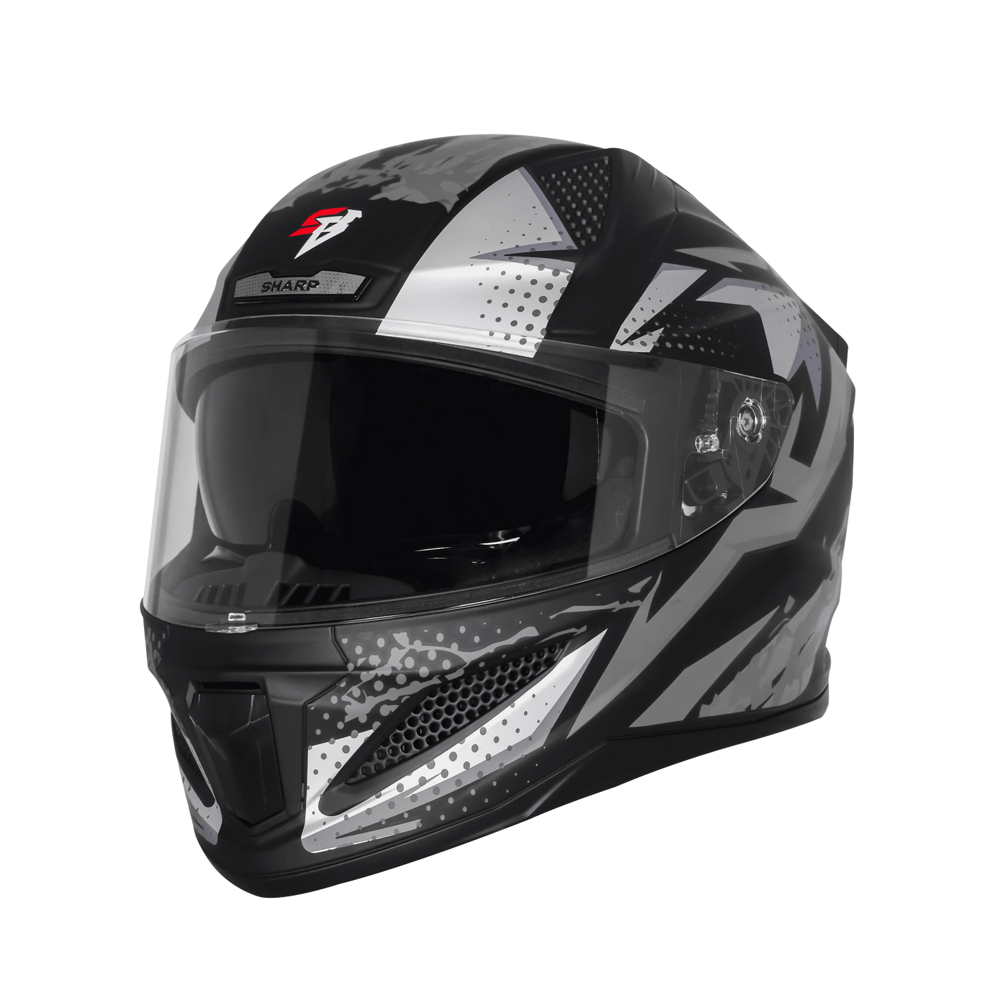 Steelbird Sbh 25 Albus Black Gray Full Face Helmet