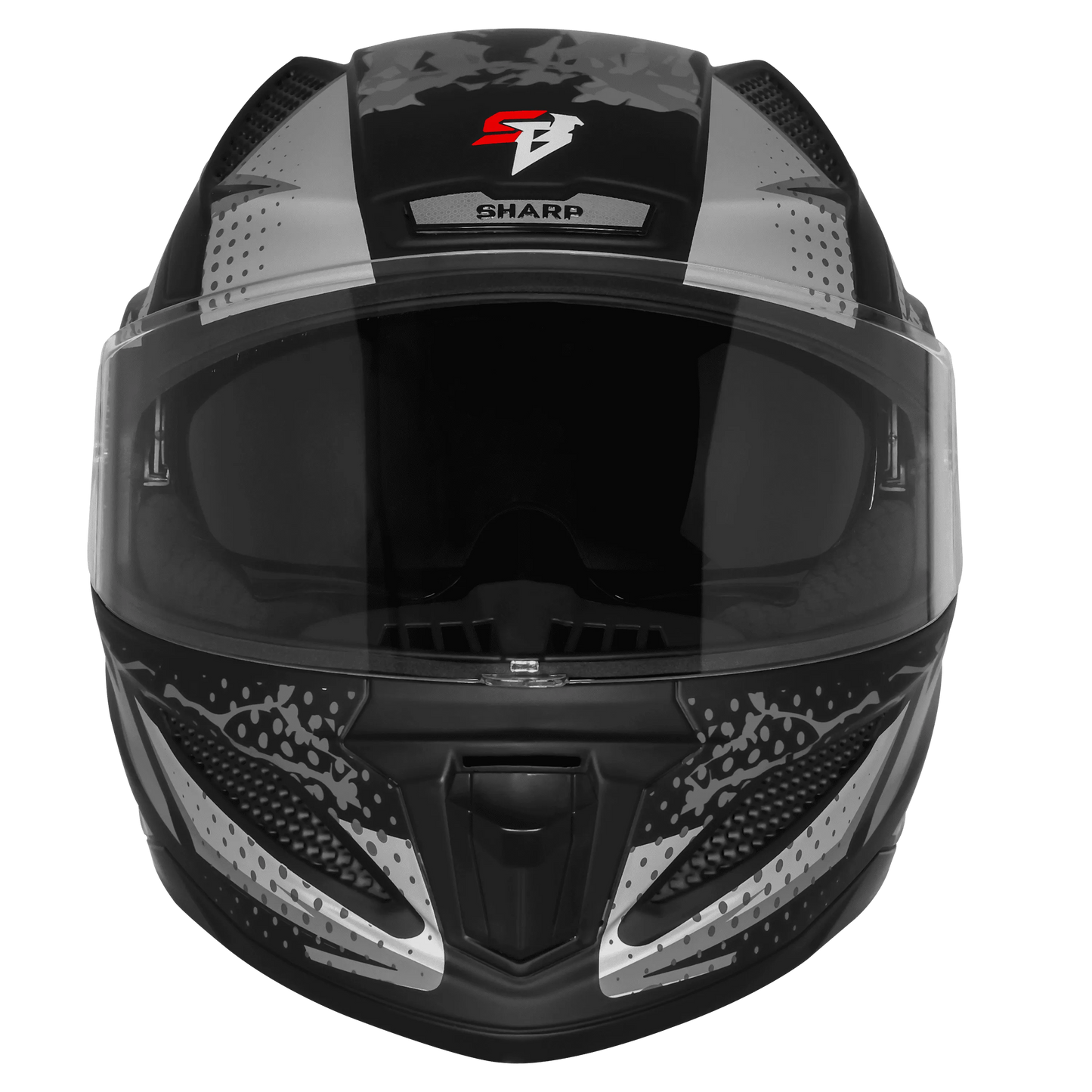 Steelbird Sbh 25 Albus Black Gray Full Face Helmet