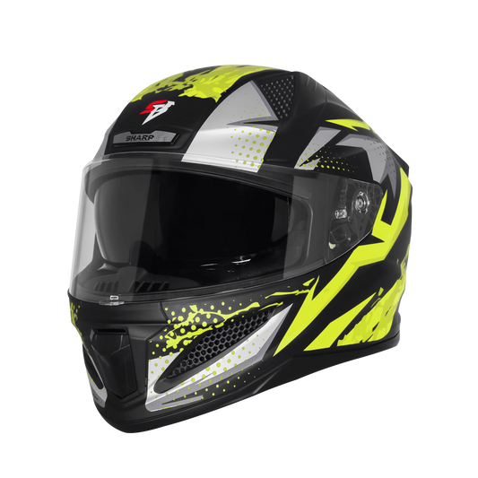 Steelbird Sbh 25 Albus Black Neon Full Face Helmet