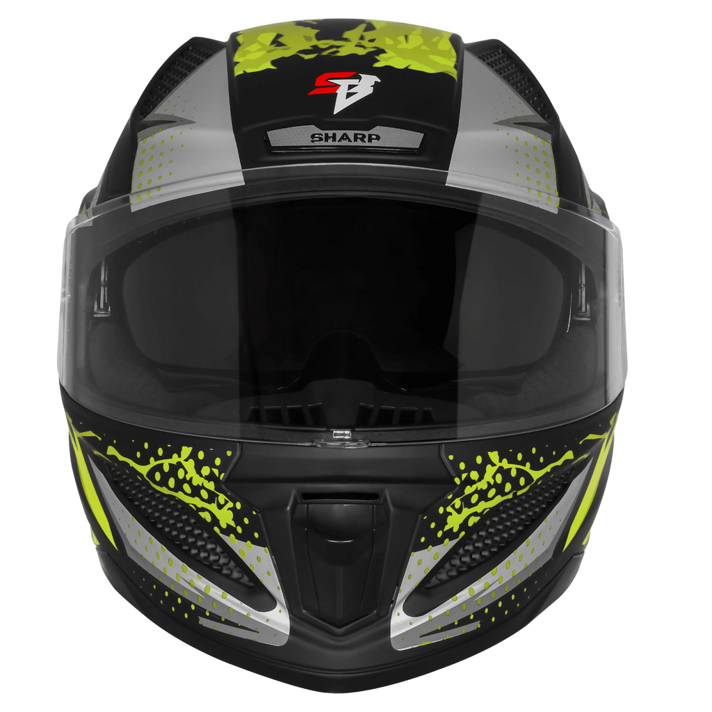 Steelbird Sbh 25 Albus Black Neon Full Face Helmet