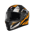Steelbird Sbh 25 Albus Black Orange Full Face Helmet
