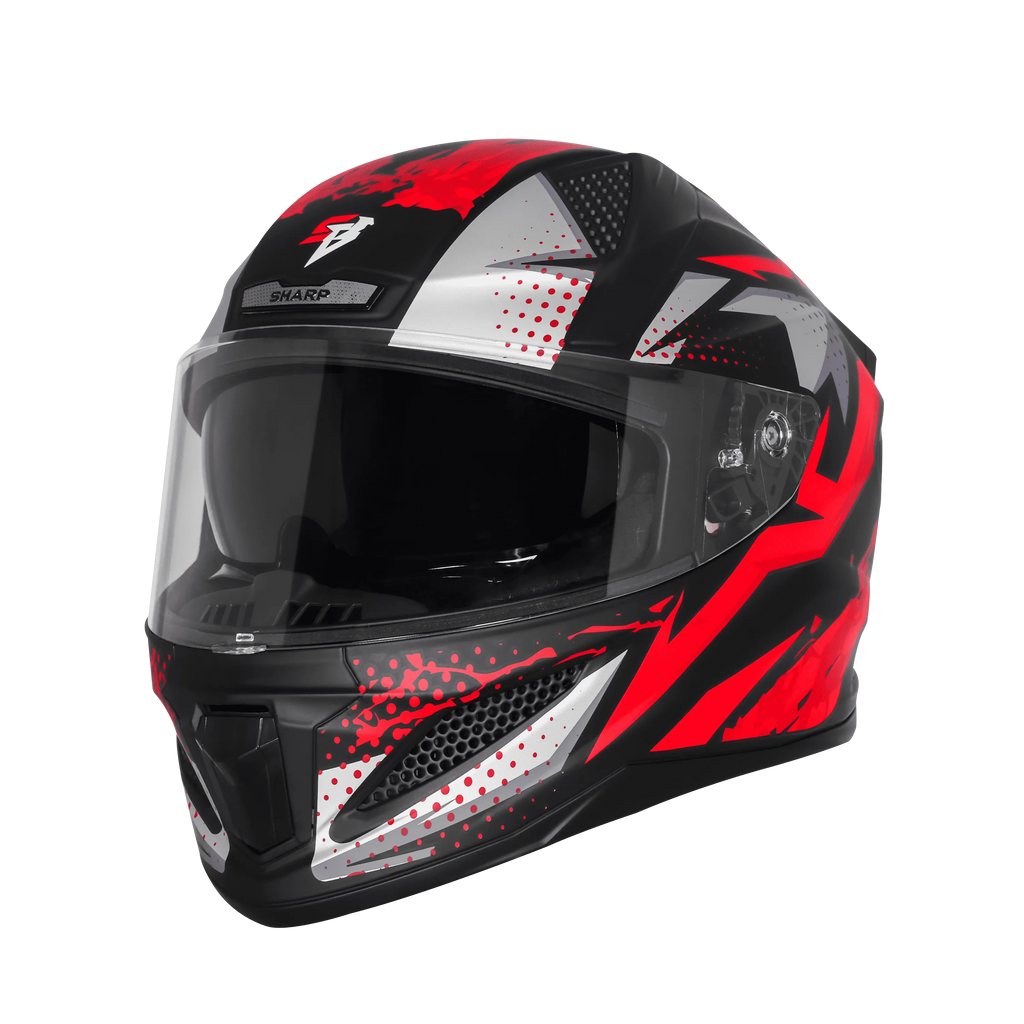 Steelbird Sbh 25 Albus Black Red Full Face Helmet