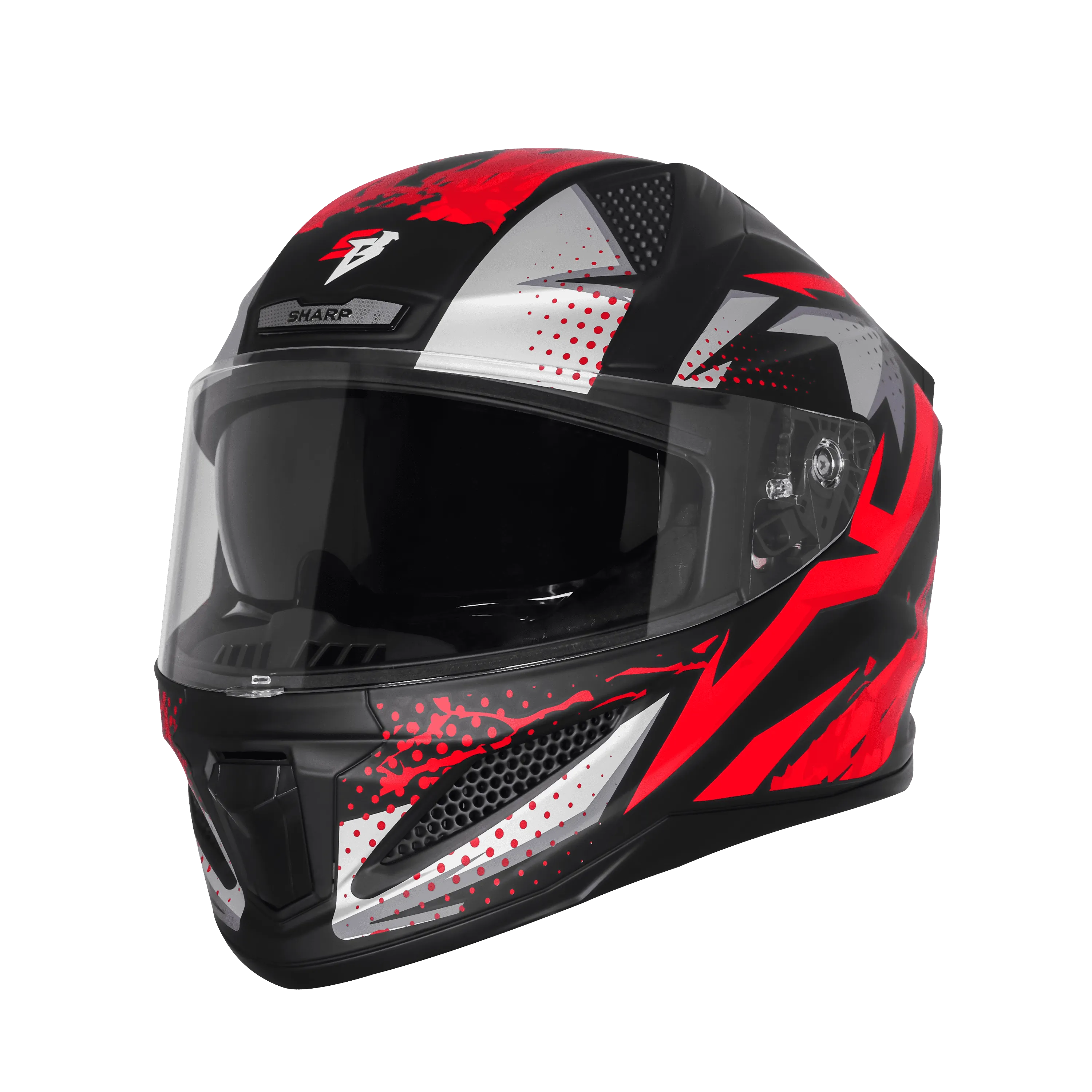 Steelbird Sbh 25 Albus Black Red Full Face Helmet