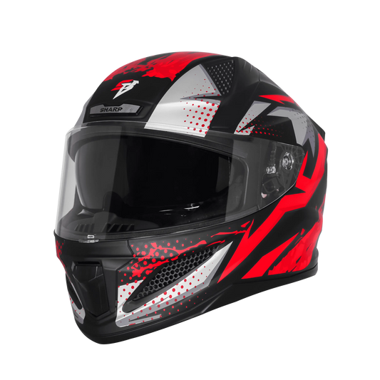 Steelbird Sbh 25 Albus Black Red Full Face Helmet