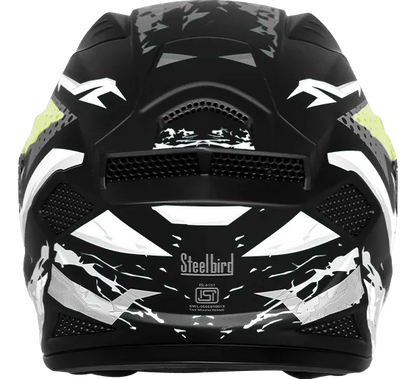 Steelbird Sbh 25 Sharp Albus Matt Black Grey Neon Full Face Helmet