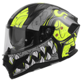 Steelbird Sbh 25 Sharp Ghost Black Grey Full Face Helmet