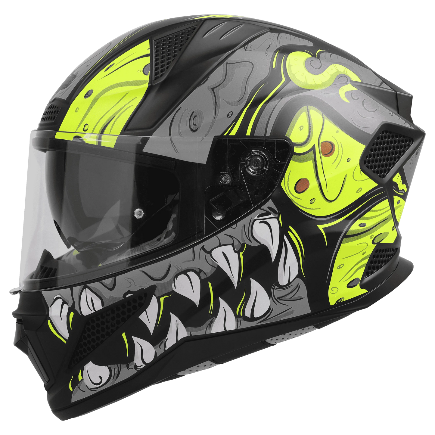 Steelbird Sbh 25 Sharp Ghost Black Grey Full Face Helmet