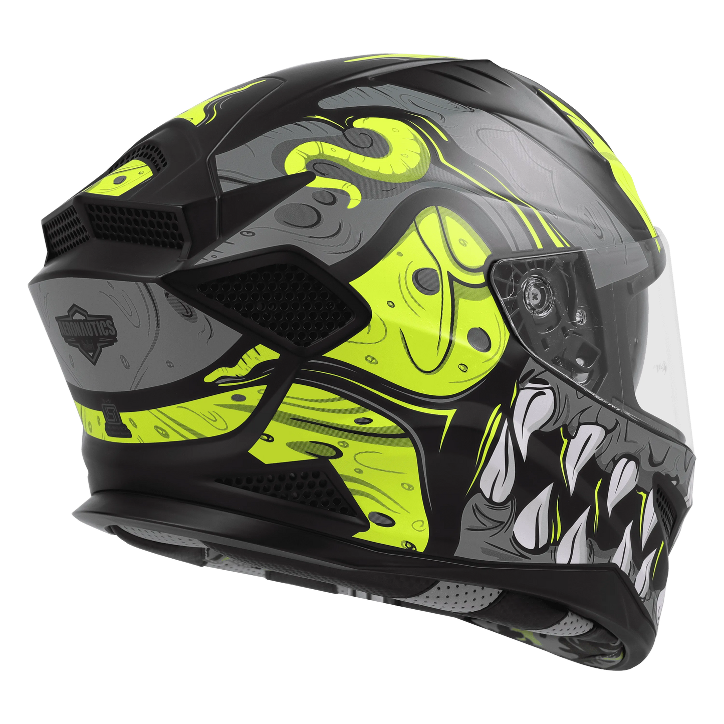 Steelbird Sbh 25 Sharp Ghost Black Grey Full Face Helmet