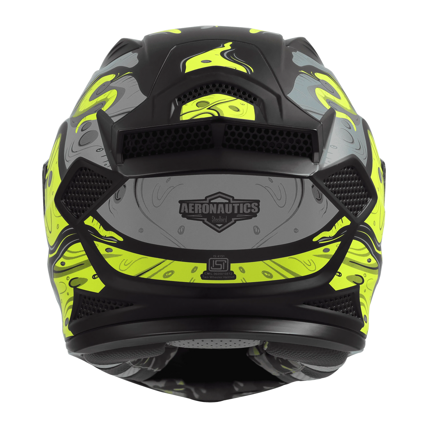 Steelbird Sbh 25 Sharp Ghost Black Grey Full Face Helmet