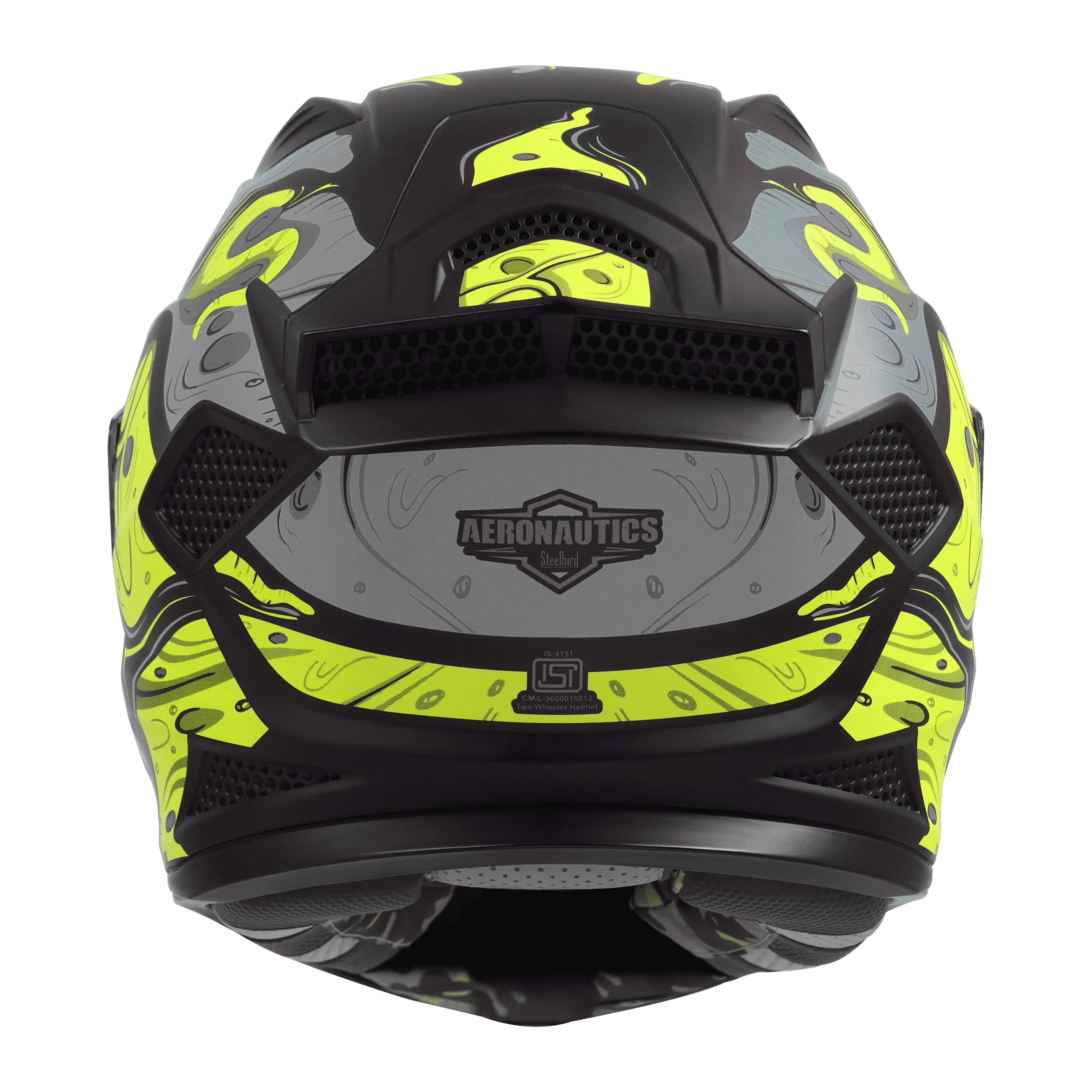 Steelbird Sbh 25 Sharp Ghost Black Grey Full Face Helmet