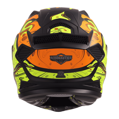 Steelbird Sbh 25 Sharp Ghost Black Orange Full Face Helmet