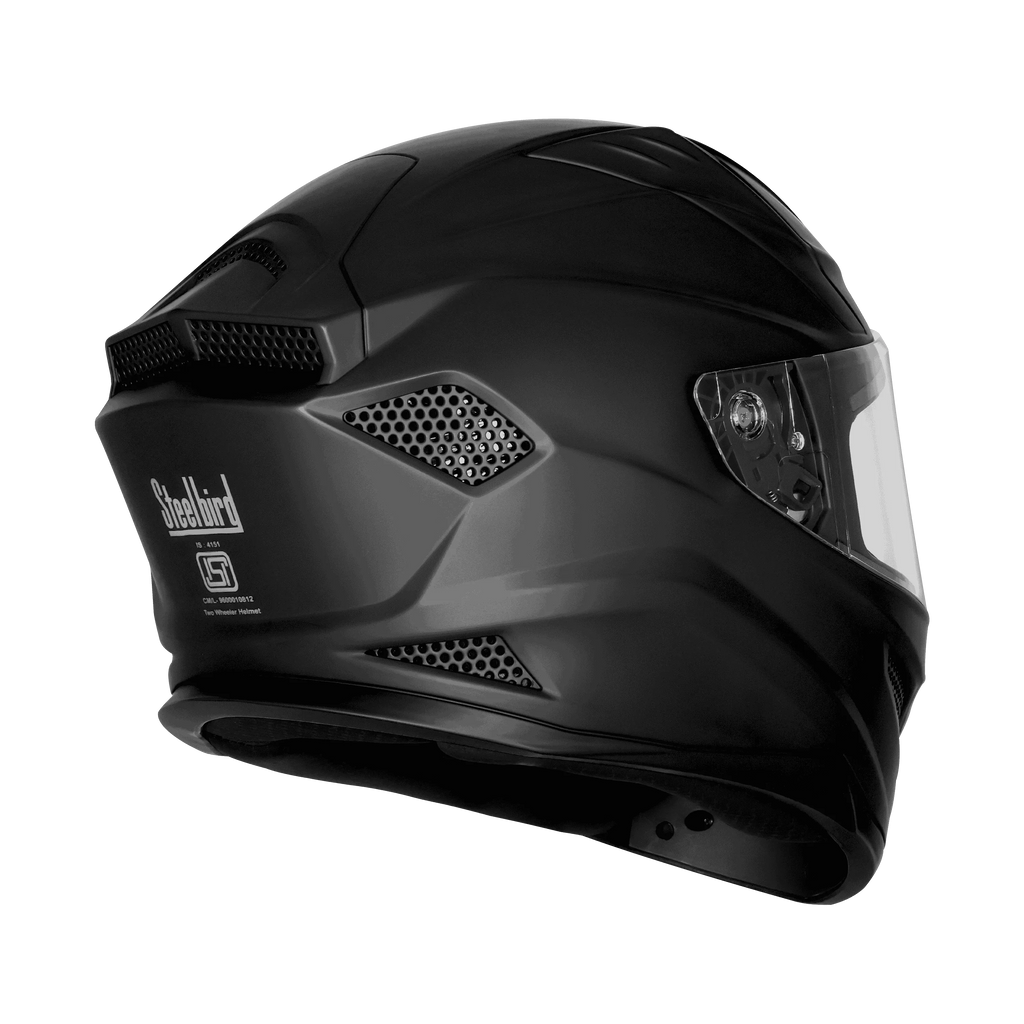 Steelbird Sbh 25 Sharp Matt Black Full Face Helmet