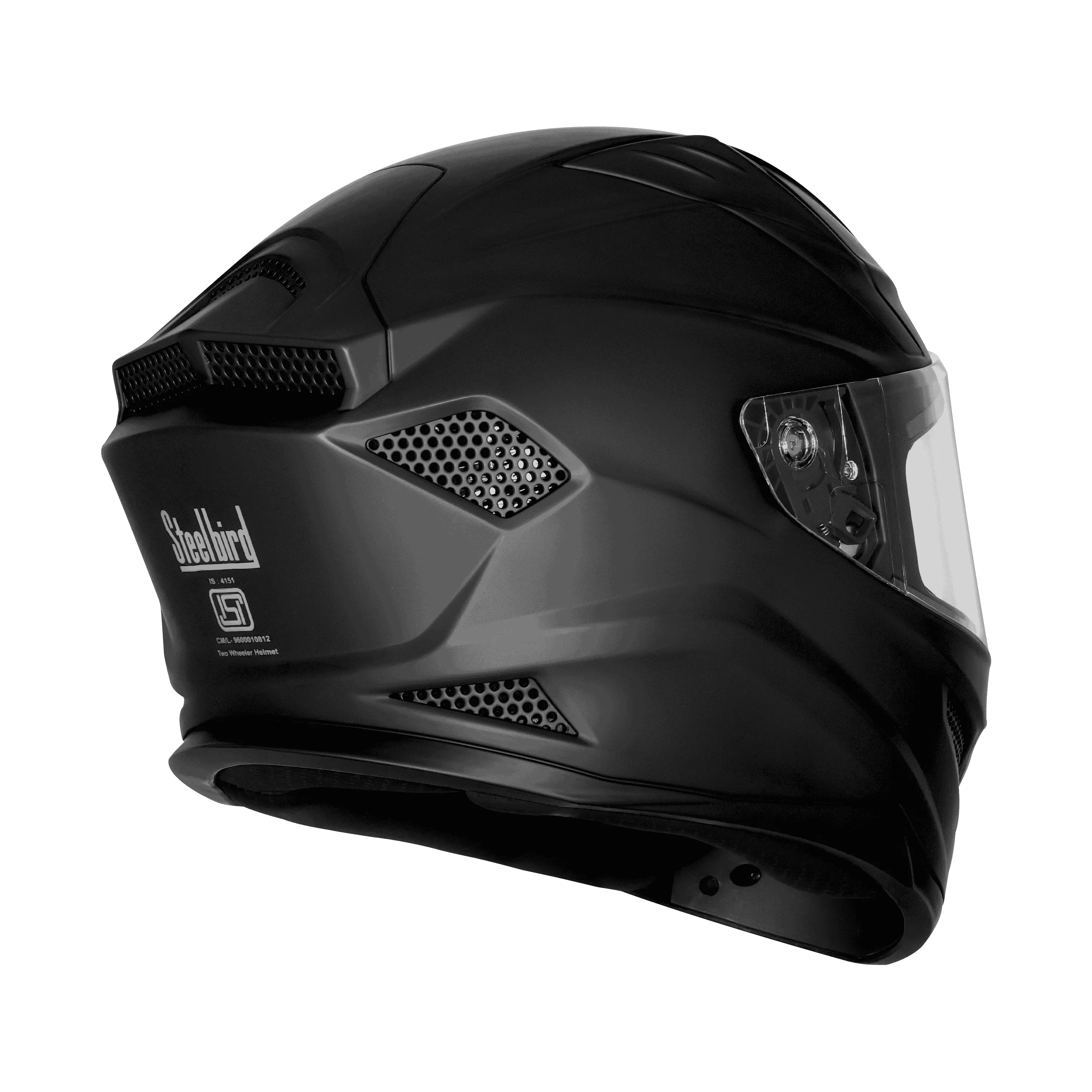 Steelbird Sbh 25 Sharp Matt Black Full Face Helmet