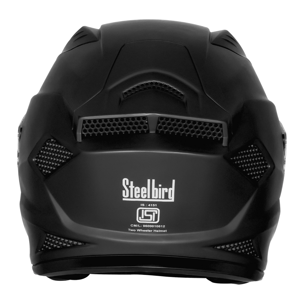 Steelbird Sbh 25 Sharp Matt Black Full Face Helmet
