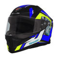 Steelbird Sbh 25 Sharp Spiky Black Blue Full Face Helmet