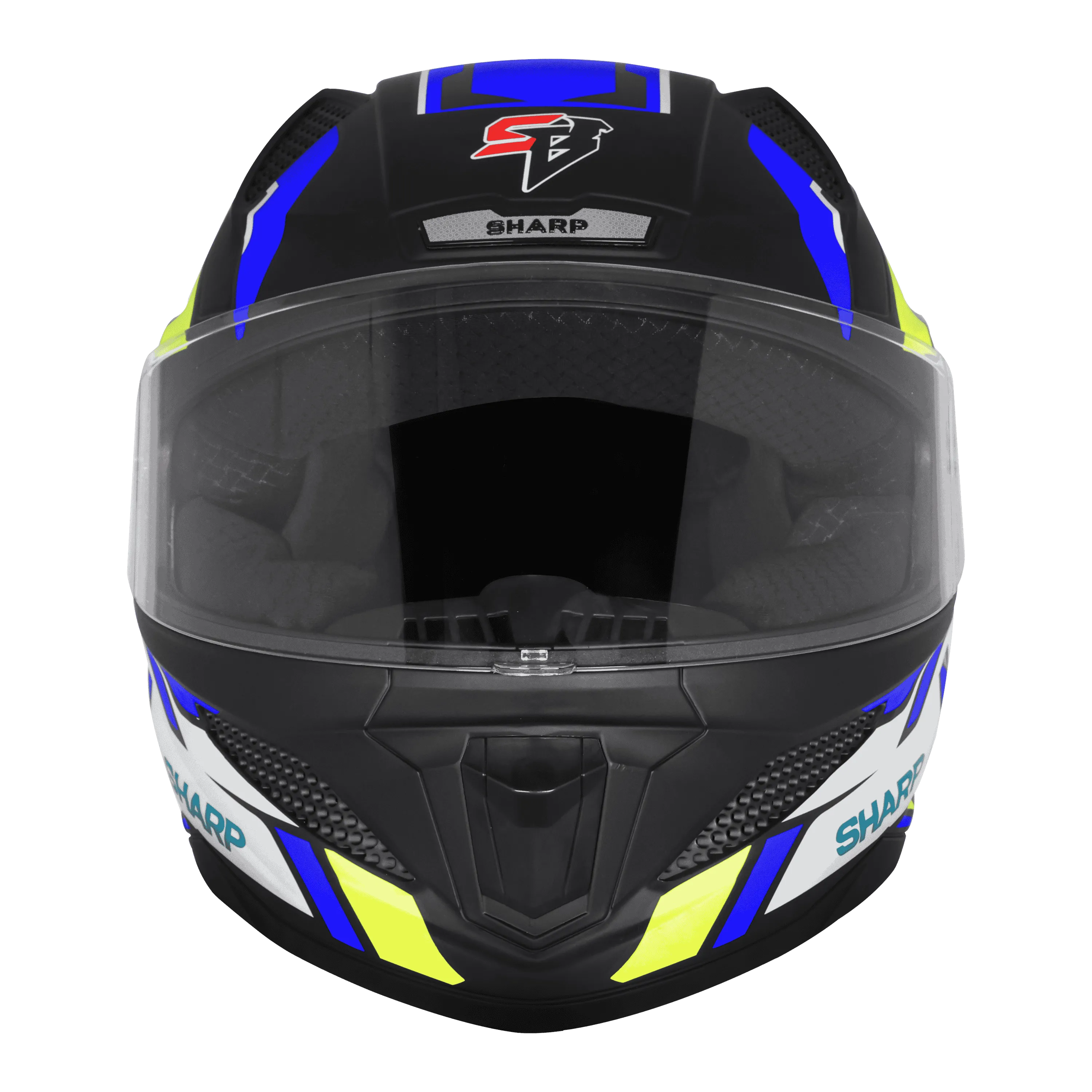 Steelbird Sbh 25 Sharp Spiky Black Blue Full Face Helmet