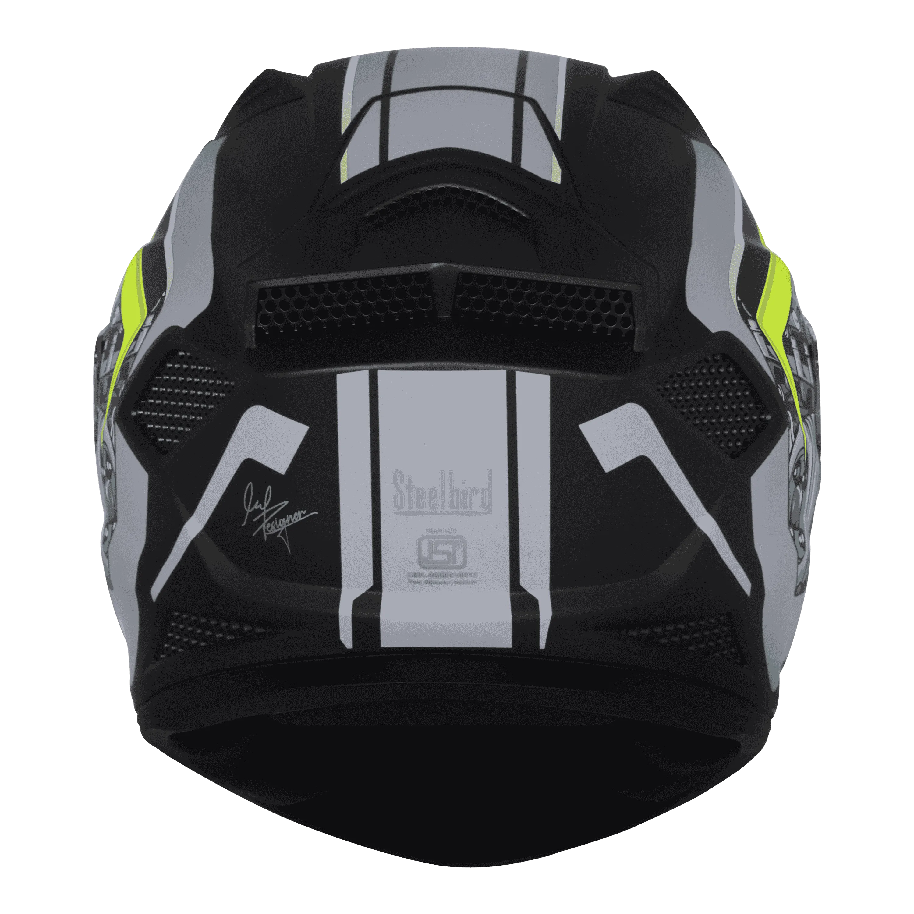 STEELBIRD Sbh 25 Sharp Spiky Black Grey Full Face Helmet