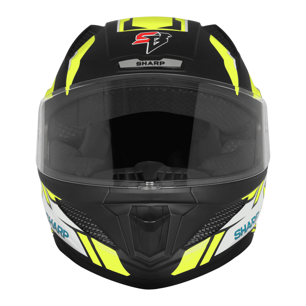 STEELBIRD Sbh 25 Sharp Spiky Black Neon Full Face Helmet