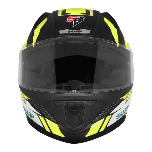 STEELBIRD Sbh 25 Sharp Spiky Black Neon Full Face Helmet