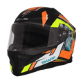 STEELBIRD Sbh 25 Sharp Spiky Black Orange Full Face Helmet