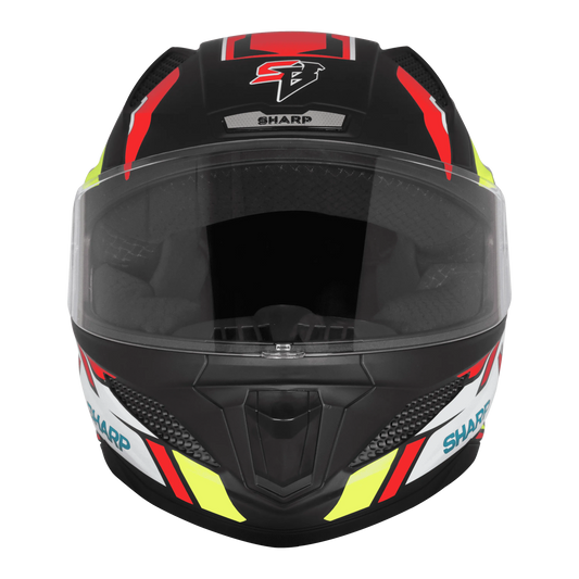 STEELBIRD Sbh 25 Sharp Spiky Black Red Full Face Helmet