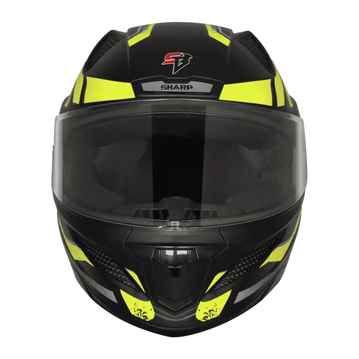 Steelbird Sbh 25 Sharp Spiky Matt Black Neon Full Face Helmet