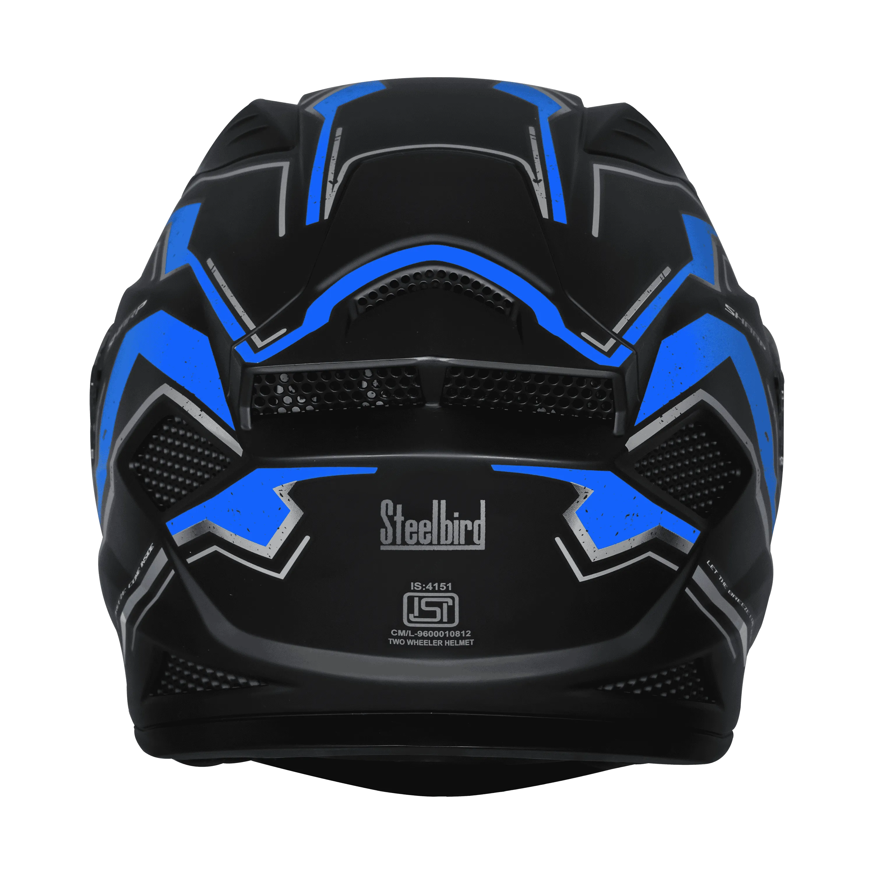 Steelbird Sbh 25 Sharp Spirit Black Blue Full Face Helmet