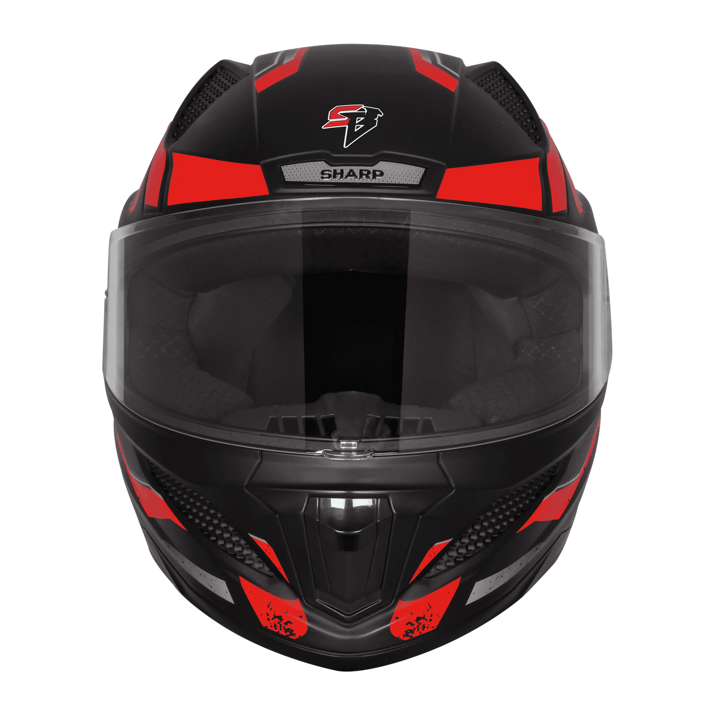 Steelbird Sbh 25 Sharp Spirit Matt Black Red Full Face Helmet