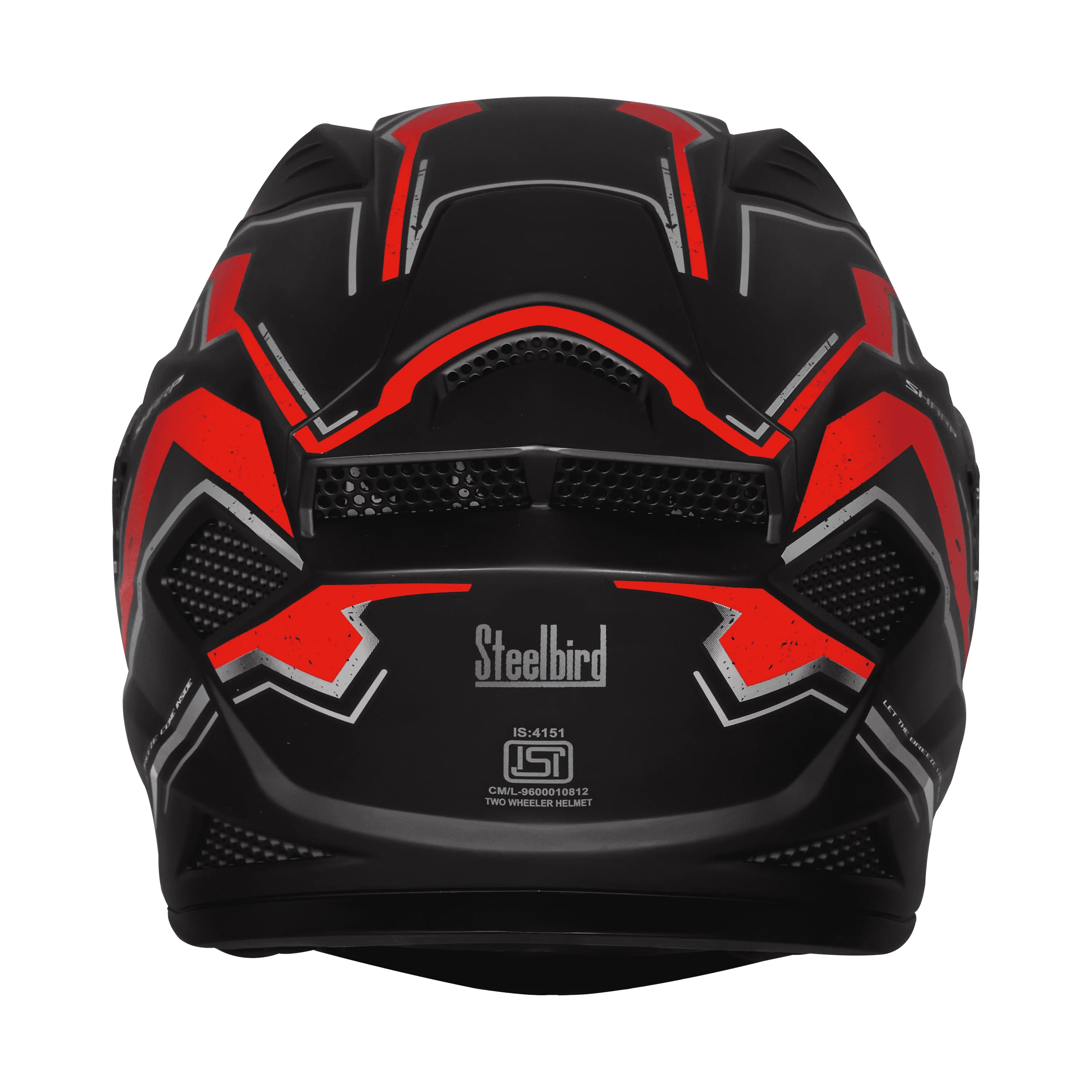 Steelbird Sbh 25 Sharp Spirit Matt Black Red Full Face Helmet