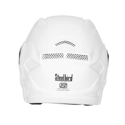 Steelbird Sbh 25 Sharp White Full Face Helmet