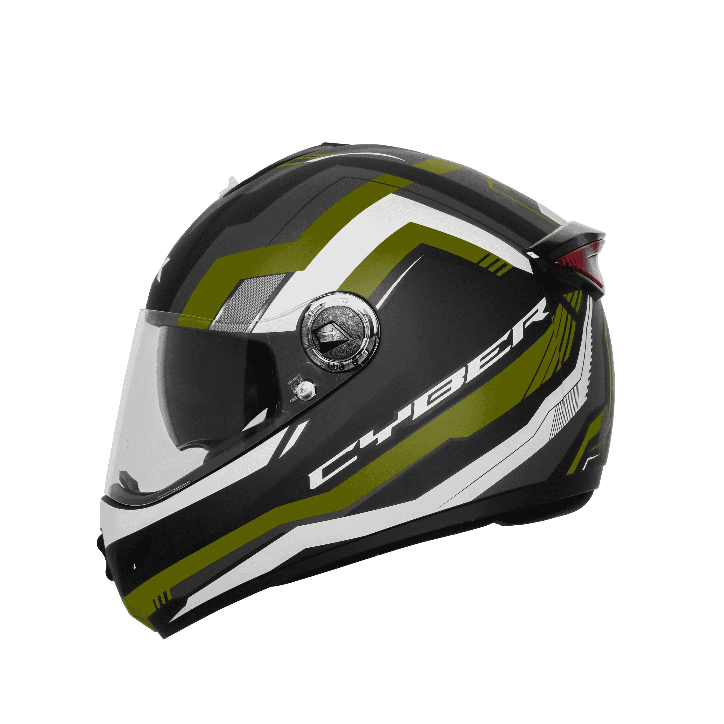 Steelbird Sbh 34 Rf Cyber Black Battle Green Full Face Helmet