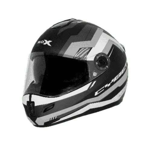 Steelbird Sbh 34 Rf Cyber Black Gray Full Face Helmet
