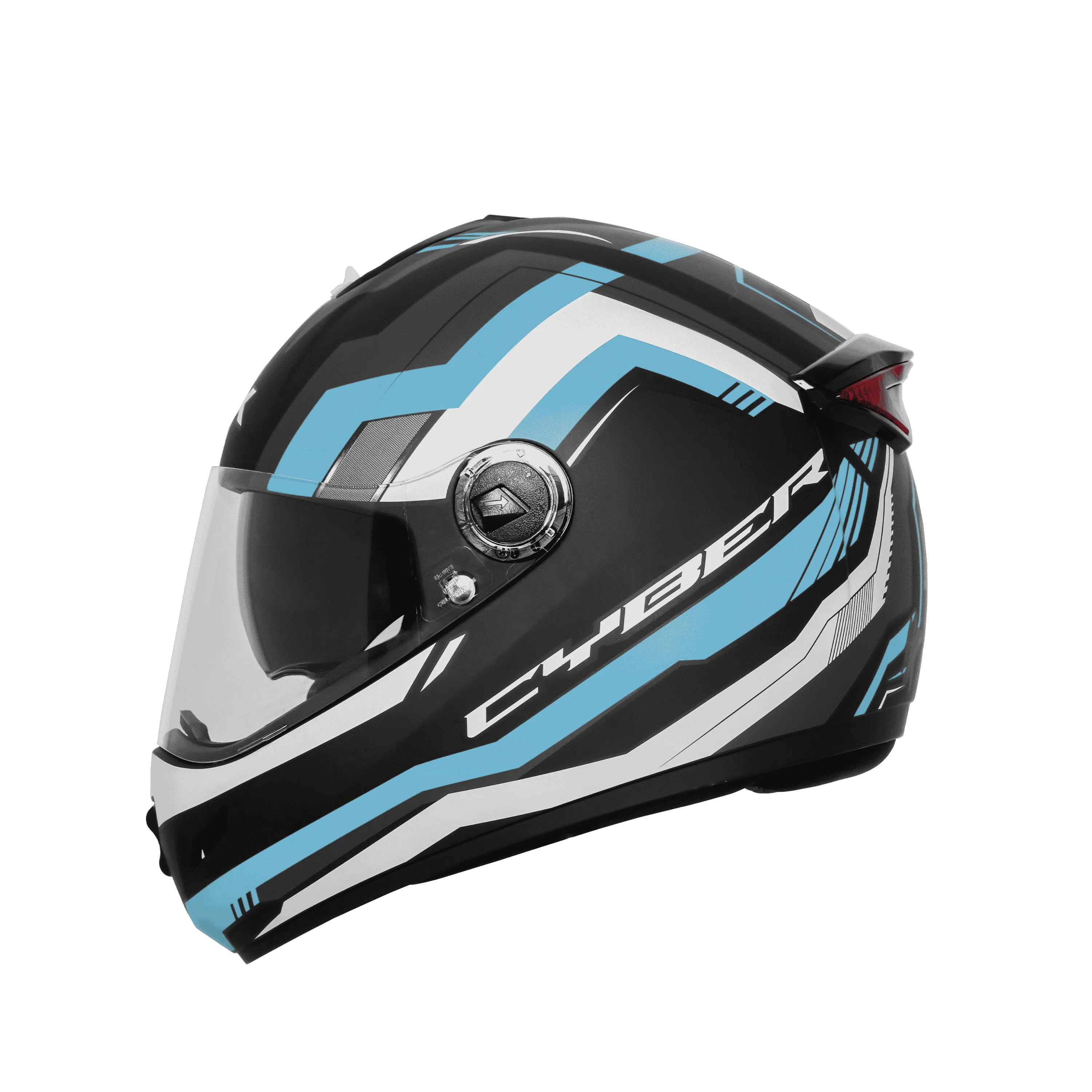 Steelbird Sbh 34 Rf Cyber Black Jazz Blue Full Face Helmet