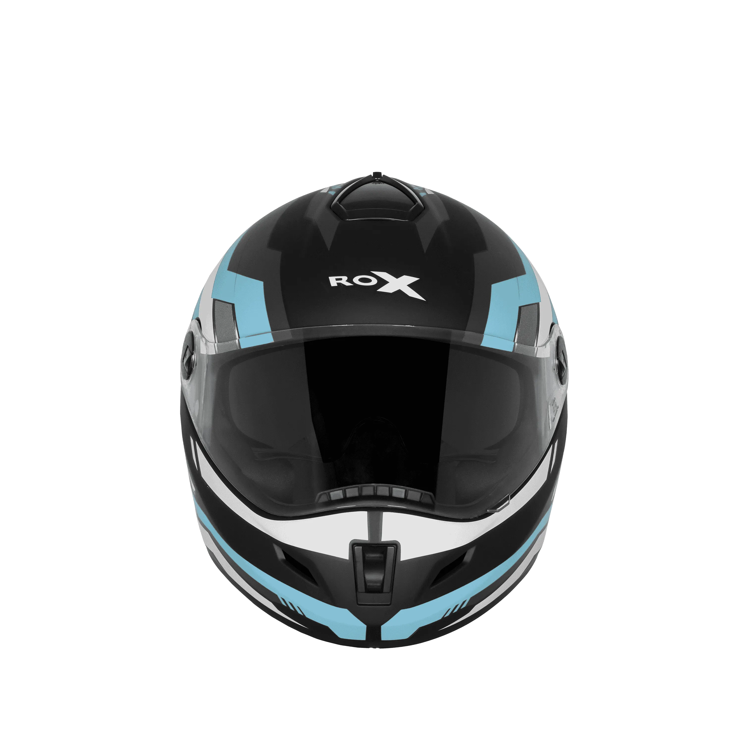 Steelbird Sbh 34 Rf Cyber Black Jazz Blue Full Face Helmet